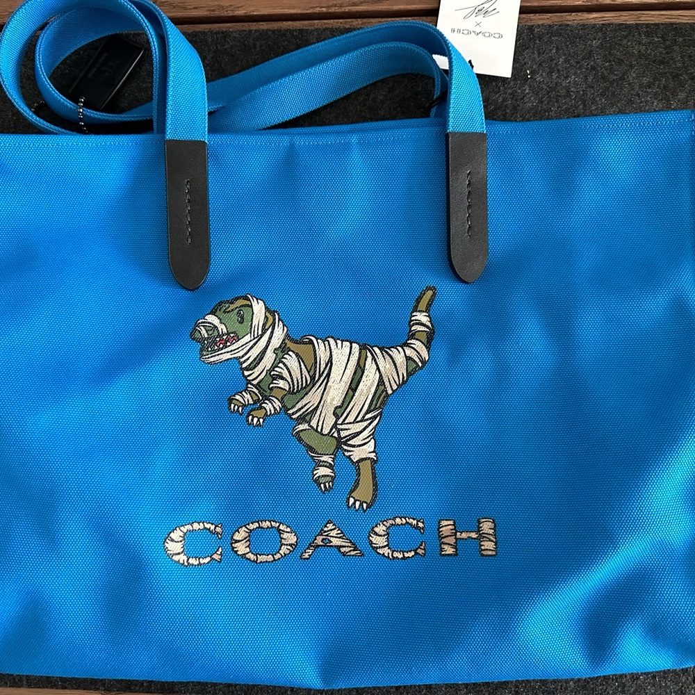 COACH x Michael B. Jordan Tote 42 Recycled Canvas Tote Blue